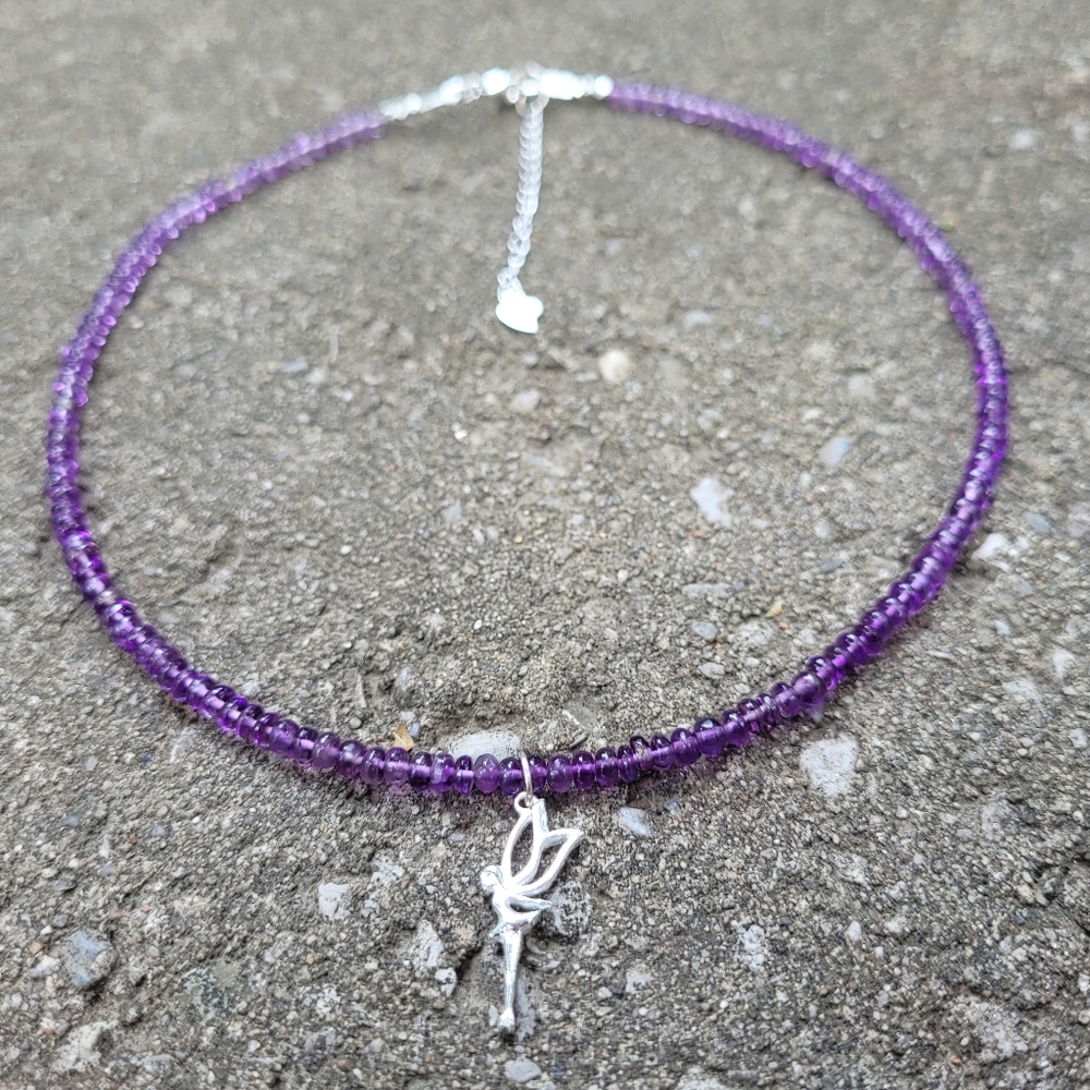 Amethyst Fairy Beaded Choker Necklace 🧚🏻‍♀️ NWOT